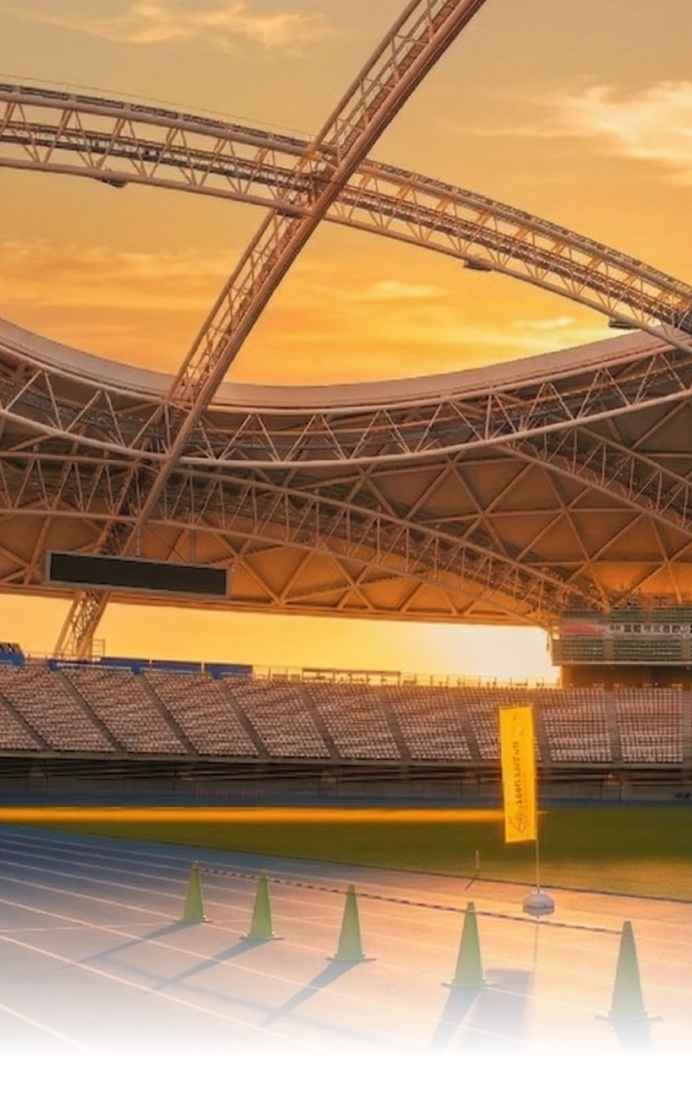 大分クラサスドームで開催されるサマーサンセットランの夕景イメージ